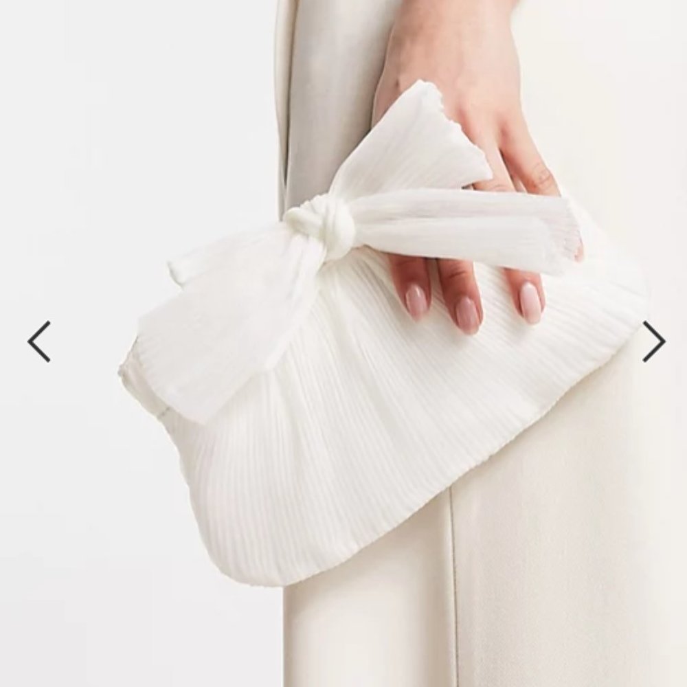 Ruched Bow Clutch